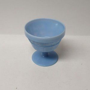 Jeannette Depression Glass Delphite Blue DORIC 3 1/2 Inch Footed Sherbet Dish